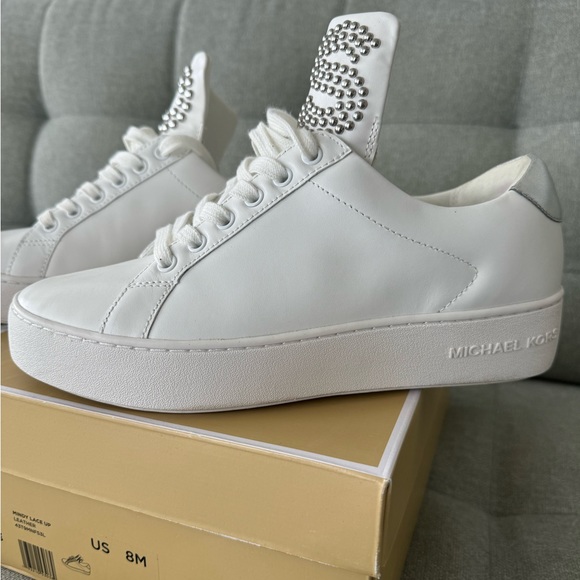 Michael Kors Mindy Leather Sneakers - Picture 4 of 4